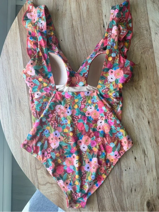 Summer Salt Ruffle Back Flip Floral One Piece Bathing Suit - Picture 3 of 6